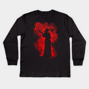 The Lady - A.Red Kids Long Sleeve T-Shirt